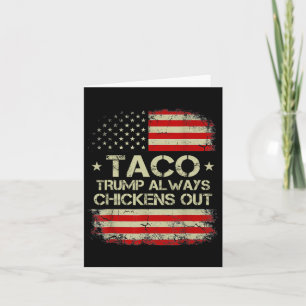 Trump steekt altijd kippen uit Taco Trade Funny Me Kaart