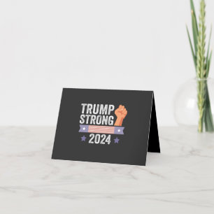 Trump Sterk 2024 Amerikaans Patriottisch Verkiezin Feestdagen Kaart