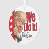 Trump steunt acryl Ornament (voorkant)
