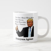 Trump steunt geweldige mama grote koffiekop (Rechts)
