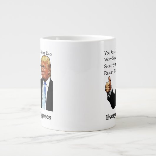 Trump steunt geweldige vader grote koffiekop (Voorkant)