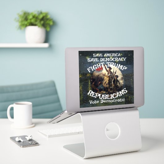 Trump Sticker (Laptop op bureau)