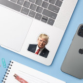 Trump Sticker (Laptop met iPhone)