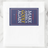 Trump - Sticker: Maak Amerika weer goddelijk Rechthoekige Sticker (Tas)