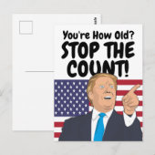 Trump Stop de Telling Verjaardag Briefkaart (Voorkant / Achterkant)