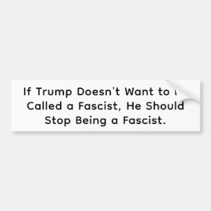 Trump Stop met Fascist te Zijn Hankamer Artjunkhau Bumpersticker