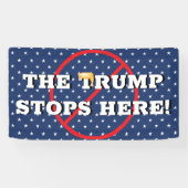 Trump stopt hier met banieren spandoek (Horizontaal)