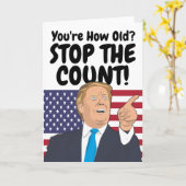 Trump stopt met het tellen van de verjaardag kaart (Gele Bloem)