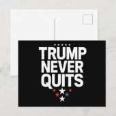 Trump stopt nooit met patriottische stemming Trump Briefkaart (Voorkant / Achterkant)