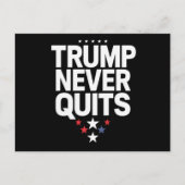 Trump stopt nooit met patriottische stemming Trump Briefkaart (Voorkant)
