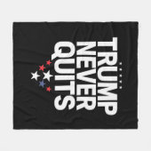 Trump stopt nooit met patriottische stemming Trump Fleece Deken (Voorkant (Horizontaal))