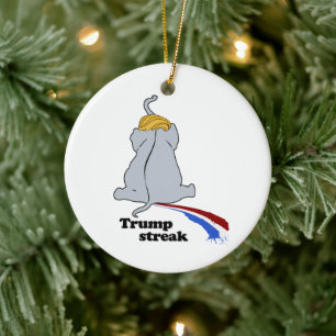 Trump Streak - Anti-Trump Design - Politiek - Keramisch Ornament