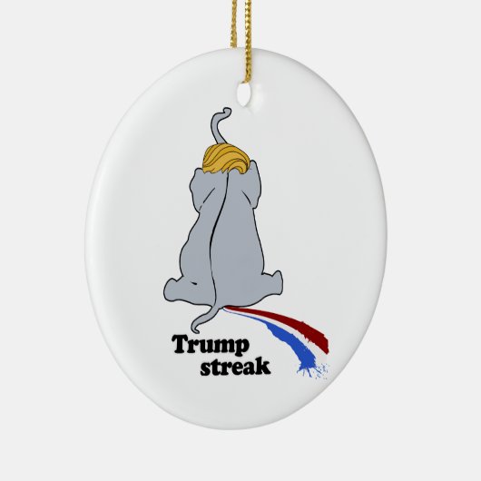 Trump Streak - Anti-Trump Design - Politiek - Keramisch Ornament (Rechts)