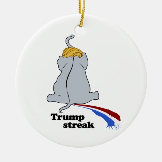 Trump Streak - Anti-Trump Design - Politiek - Keramisch Ornament (Voorkant)