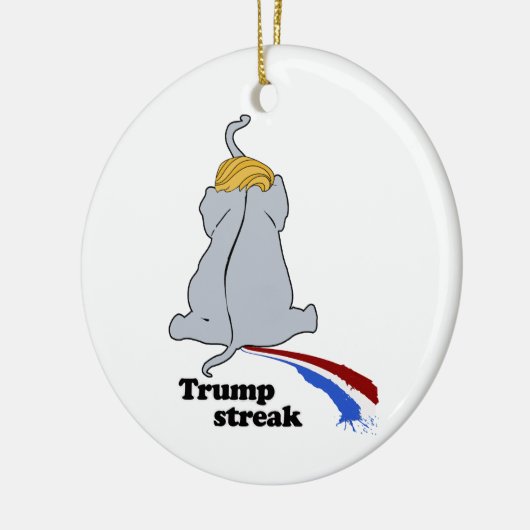 Trump Streak - Anti-Trump Design - Politiek - Keramisch Ornament (Links)