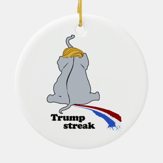 Trump Streak - Anti-Trump Design - Politiek - Keramisch Ornament (Achterkant)