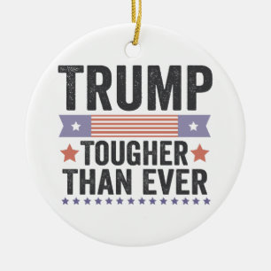 Trump strenger dan ooit Amerikaans patriottisch st Keramisch Ornament