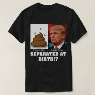 Trump stuk vuilnis, bij geboorte gescheiden Anti T T-shirt