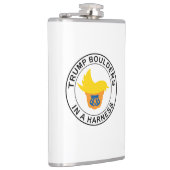 Trump stunt aan een harnas heupfles (Rechts)