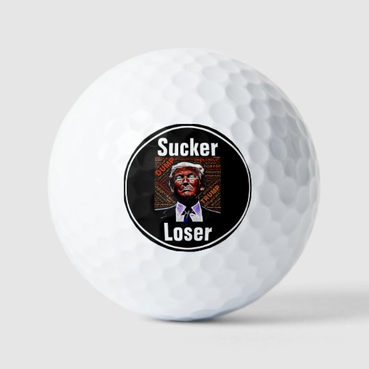 Trump Sucker/Loser Golf Ball Golfballen (Voorkant)