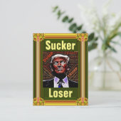 Trump Sucker/Loser-postkaart Briefkaart (Staand voorkant)