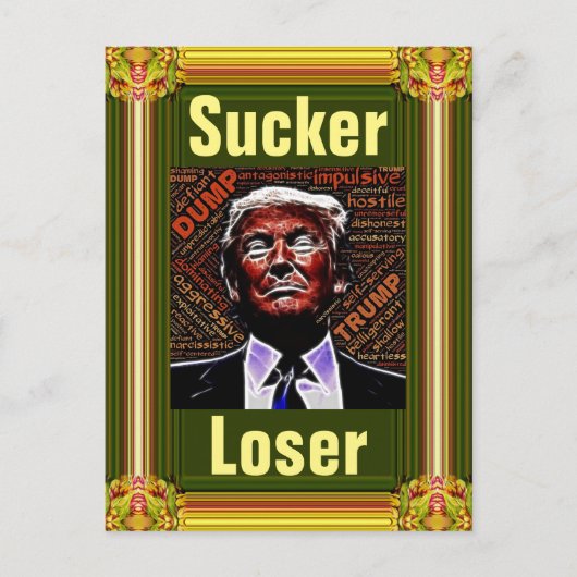 Trump Sucker/Loser-postkaart Briefkaart (Voorkant)