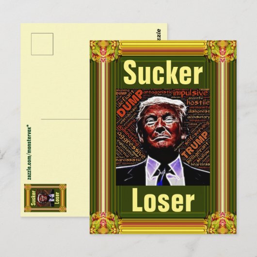 Trump Sucker/Verliezer Postkaart (Voorkant / Achterkant)