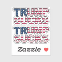 "Trump Sucks" Amerikaanse vlag stijl sticker