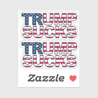 "Trump Sucks" Amerikaanse vlag stijl sticker