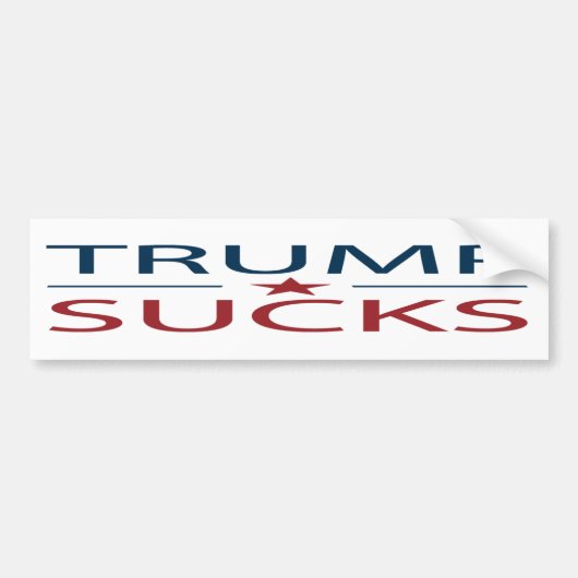 Trump Sucks Anti Trump Bumpersticker (Voorkant)