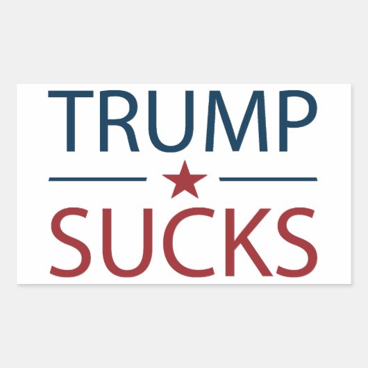 Trump Sucks Anti Trump Rechthoekige Sticker (Voorkant)