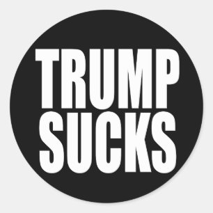 "TRUMP SUCKS" RONDE STICKER