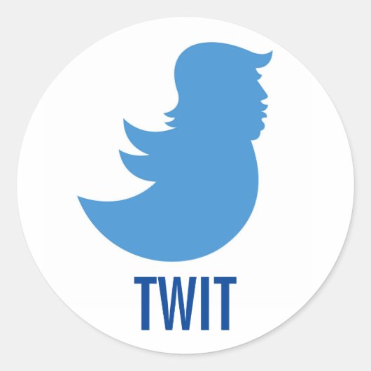 Trump Sucks Sticker: "TWIT" Ronde Sticker (Voorkant)