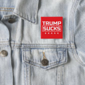 Trump Sucks Wit Font Vierkante Button 5,1 Cm (In situ)