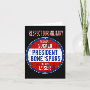 Trump sukkel verliezer We respecteren onze militai Kaart