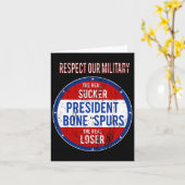 Trump sukkel verliezer We respecteren onze militai Kaart (Gele Bloem)