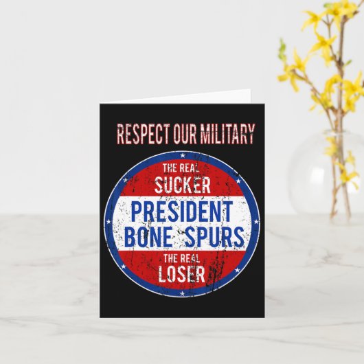 Trump sukkel verliezer We respecteren onze militai Kaart (Gele Bloem)