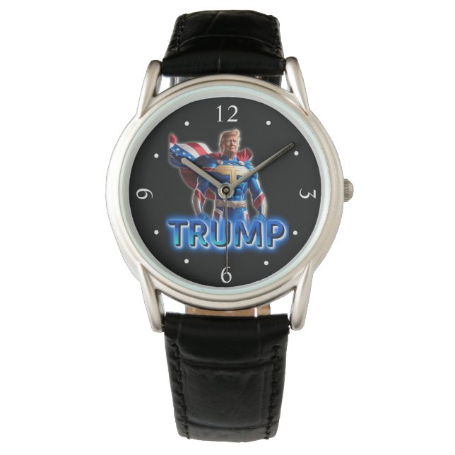 Trump Superhero Horloge (Voorkant)