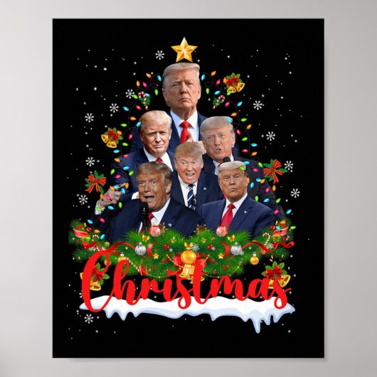 Trump Supporter Kerstboom Dream Daddy Home 45 Poster (Voorkant)