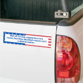 Trump supporters steunen racisme bumpersticker (Op Truck)