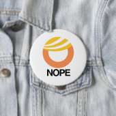 TRUMP SYMBOL - NOPE — Anti-Trump Design - Ronde Button 4,0 Cm (In situ)
