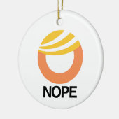 TRUMP SYMBOOL - NOPE — Anti-Trump Design - Polit Keramisch Ornament (Links)