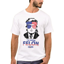 Trump T-shirt "Ik stem op Felon 2024"