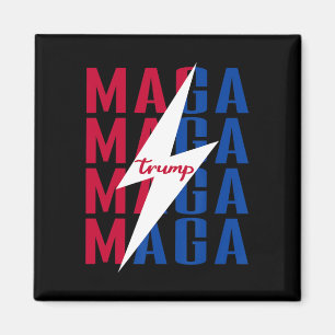 Trump T-shirt Vlag Vintage Stijl Poster Mega 2025  Magneet