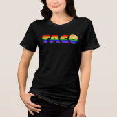 Trump TACO Rainbow Design Tri-Blend Shirt (Voorkant)