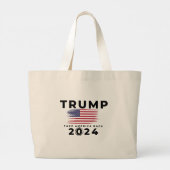 Trump Take America Terug 2024 Grote Tote Bag (Achterkant)