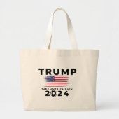 Trump Take America Terug 2024 Grote Tote Bag (Voorkant)