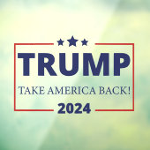 Trump Take America Terug 2024 Raamsticker (Vel 3)
