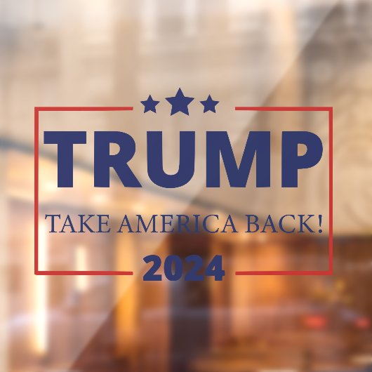 Trump Take America Terug 2024 Raamsticker (Vel 2)