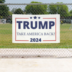 Trump Take America Terug 2024 Spandoek